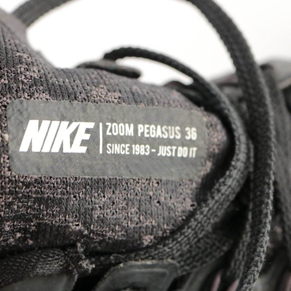 Nike Men's Zoom Pegasus 36 Running Shoe Size 10 Black White Gray Trainer - Picture 11 of 12